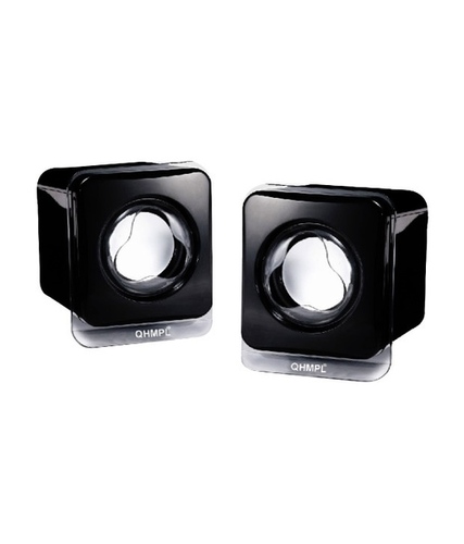 Quantum 611 USB Speaker - Plastic, 80x80x60mm, Black | Portable Sound, USB Powered, Stereo Sound, Easy Setup