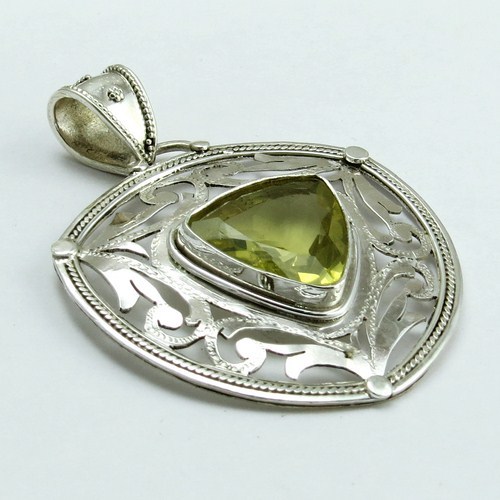 Passion Lemon Topaz 925 Sterling Silver Pendant