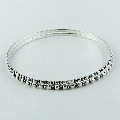 Oxidized Designer Bangles In 925 Sterling Silver