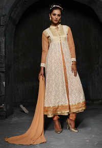 Orange Georgette Salwar Kameez