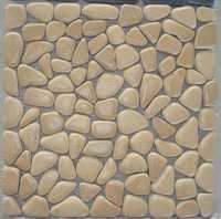 Yellow Pebble Mosaic - 12x12 Inches, 15mm Tumbled Marble Tile | Natural Stone In Vibrant Yellow Color