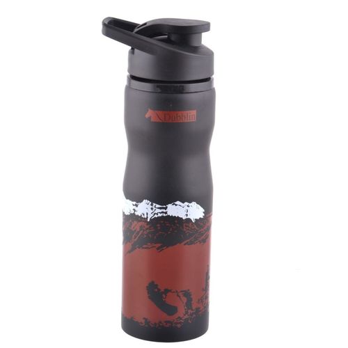 Dubblin Adventure 750 ML - Plastic, 25cm Height, Black | Leakproof, Durable, Portable, Flip-top Lid