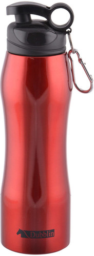 Dubblin Handy 750 ML - Stainless Steel, 25cm Height, Red | Leakproof, Durable, Portable, Insulated, Flip-Top Lid