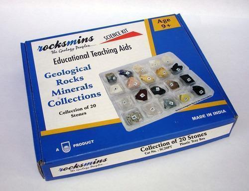 20 Stones Minerals Plastic Tray Box