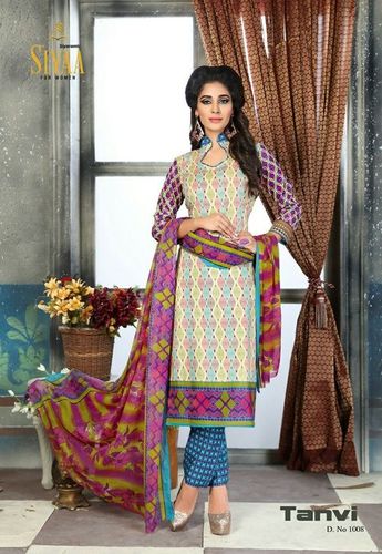Siyarams Cotton Printed Dress Material