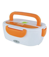 Lunch Boxes - Plastic, 20x15x10cm, Orange | Portable, Heated, Durable, Easy Use, Keeps Warm, 12v Power