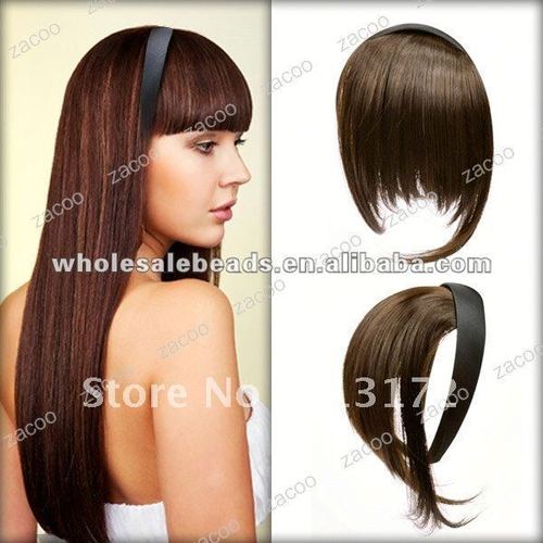 Cost of Wig in Delhi - Synthetic Hair, 12 Inches, Brown | Headband Attachment, Easy Application, Natural Look, Versatile
