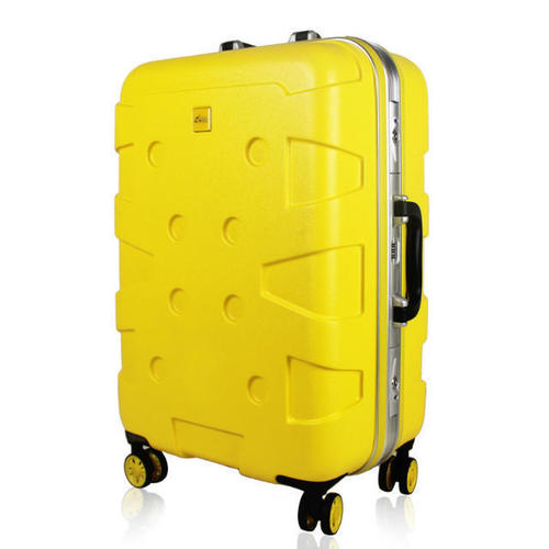 Travel Bag in Matte Fabric - Hard Shell, 20x14x8 inches, Yellow | Durable, Lightweight, Spacious, Water Resistant, Spinner Wheels