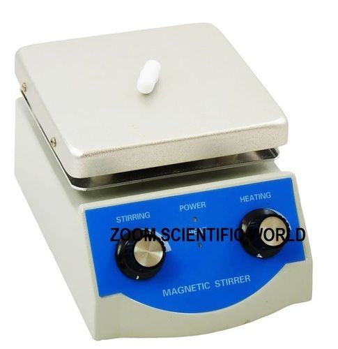 White And Blue Magnetic Stirrer With Hot Plate