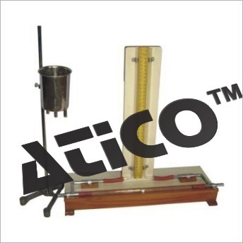 Stokes Viscosity Apparatus - Complete Setup with Thermometer 0-100Â°C Screw Gauge Stopwatch Meter Scale | Viscosity Determination Accurate Results Easy Operation