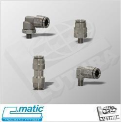 PM Line Medium Pressure Push-in Fittings,80 Bar Inch/NPT