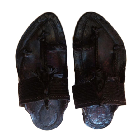 Black Kolhapuri Men Sandals
