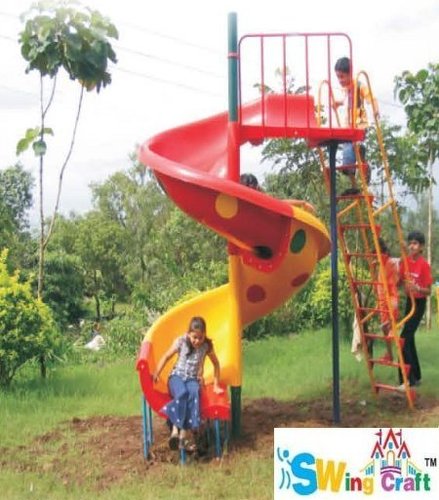 Playground Spiral Slides 