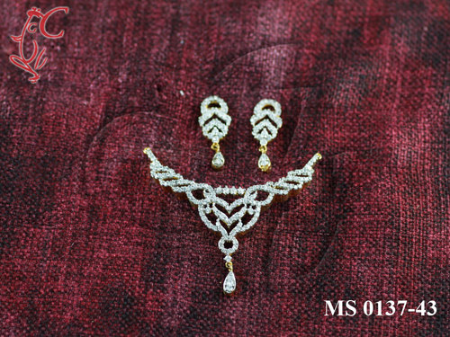 Mangalsutra - Gold-Plated CZ Pendant 16-18 Inches Diamond Accents Elegant Party Wear