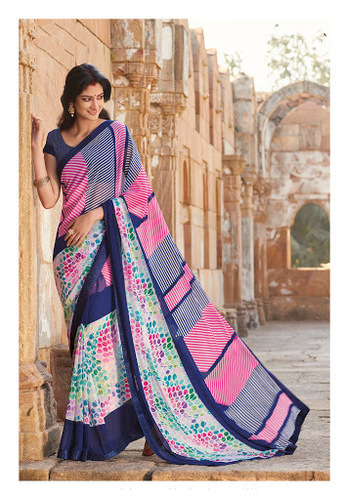 Georgette Multi Colors Saree