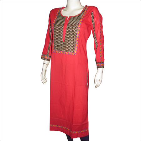 Red Ladies Embroidered Suit
