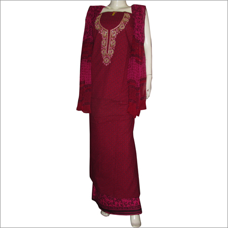 Designer Batik Print Suit - Cotton Blend, Customized Size | Vibrant Colors, Intricate Design, No Fade, Quick Dry, Washable