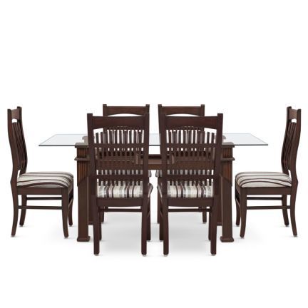 Pennfield Six Seater Dining Set Walnut