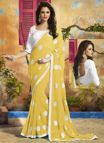 Embroidery Designer Georgette Saree