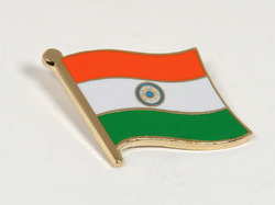 Indian Flag Metal Badge