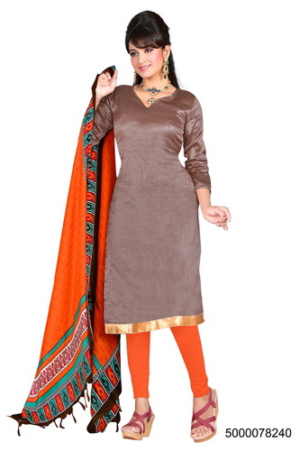 Ladies Designer Brown Dress Materials