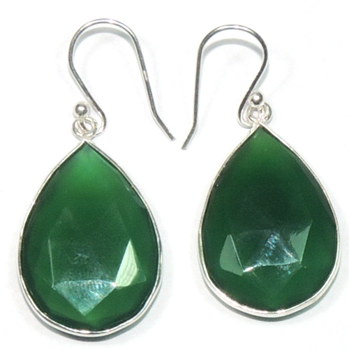 Green Onyx 925 Sterling Silver Earring Jewelry