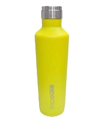 Dubblin Stainless Flask - Stainless Steel, 500ml, Yellow, 7cm Diameter | Insulated, Leakproof, Portable, Durable, Stylish, Reusable, Screw Cap