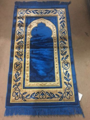 Jaanamaaz - Polyester 110x70 cm Blue, Floral | Soft Texture, Durable, Portable, Easy Cleaning