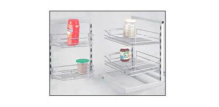 Glovery Pull Out - Stainless Steel, Multi-Tiered, Chrome Finish | Space Saving, Easy Access, Durable, Organized Storage