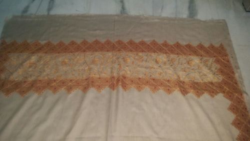Pakistani Shawls - Wool/Silk, 60x80 Inches, Beige | Soft Texture, Handcrafted Embroidered Design, Warm, Luxurious Feel