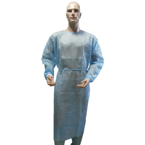 Gowns - 25-40 Gsm Non Sterile PP Spunbond, Universal Size 130x150 Cm, Knitted Wrist Cuffs, Velcro or Tie Fastening Options