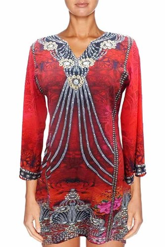 Printed Silk Kurtis
