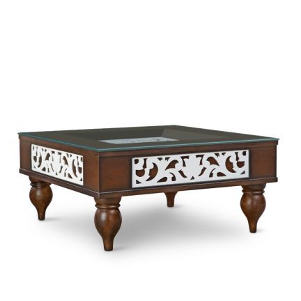 Baiano Coffee Table Walnut And White
