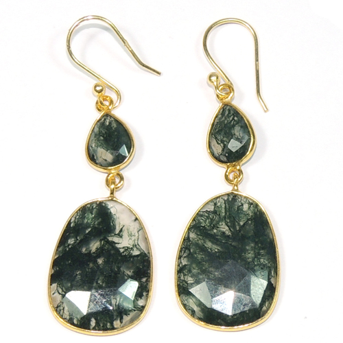 Black Routile 925 Sterling Sliver Earring Jewelry