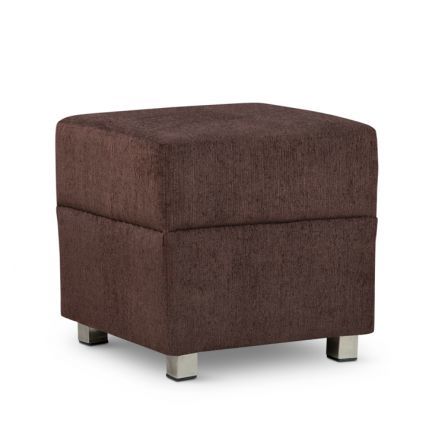 Carissa Square Pouff Brown