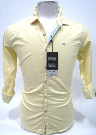 Washable Plain Lemon Yellow Shirt