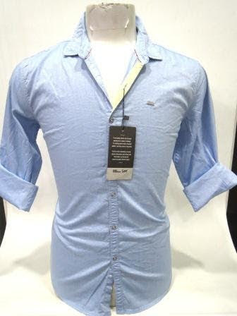 Washable Sky Blue Plain Shirt