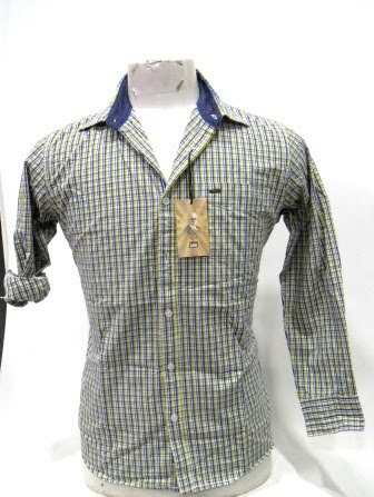 Small Check Shirt - Cotton Blend, Sizes L to XXL | Green Checked Pattern, Long Sleeves, Washable for All Seasons