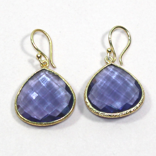 Iolite Pear 925 Sterling Sliver Earring Jewelry