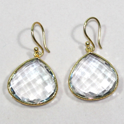 Crystal Pear 925 Sterling Sliver Earring Jewelry