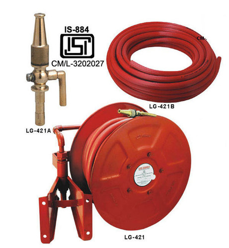 Red First Aid Hose Reel