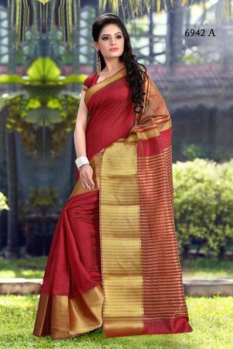 Silk Sarees - Banarasi Silk, 5.5 Meters, Maroon | Gold Zari Butaa Work, Luxurious Fabric, Elegant Drape