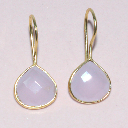Pink Chalcedony 925 Sterling Sliver Earring