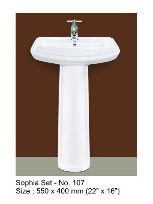 Ceramic pedestal Wash Basin 