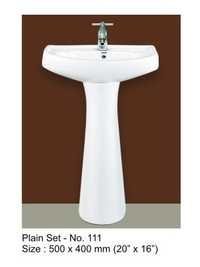 White Pedestal Wash Basin 