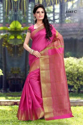 Silk Sarees - Pure Silk, 5.5 Meters, Pink | Gold Zari Butaa Work, Elegant Drape, Luxurious Feel