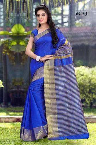 Silk Sarees - Silk, 5.5 Meters, Blue | Gold Zari Butaa Work, Elegant Design, Fine Craftsmanship