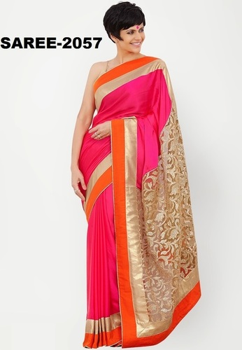 Party Wear Designer Sarees - Chiffon Fabric, 6.3m Length, Same As Pictures Color | Elegant Embroidered Design, Luxurious Feel, Soft Chiffon