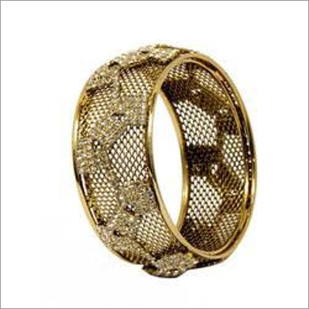 Fancy Gold Wide Bangle
