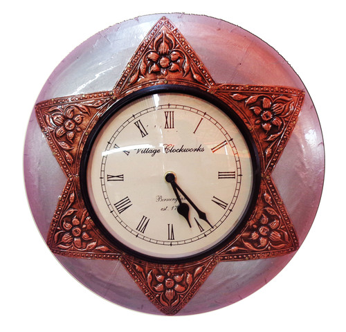 Round Carved Clock
